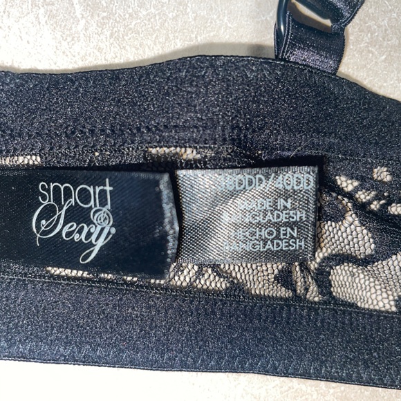 NWT Smart & Sexy Black Lace Padded Bra Size 38DDD/40DD - Picture 6 of 6